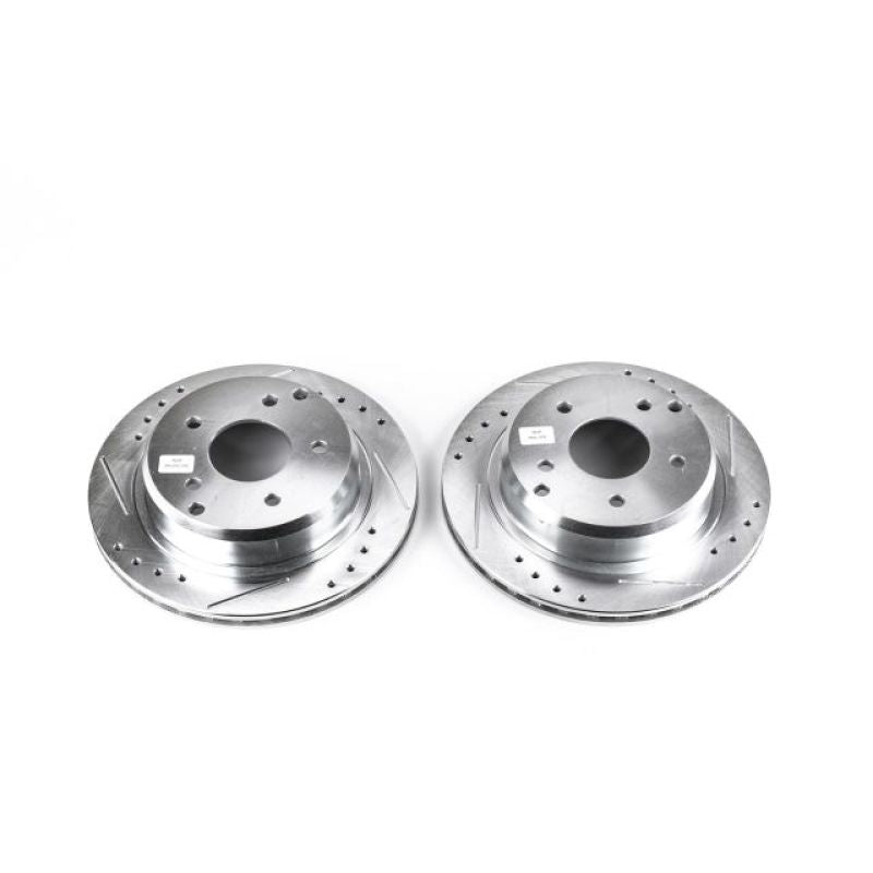 Power Stop 84-87 Chevrolet Corvette Rear Evolution Drilled & Slotted Rotors - Pair - 0