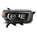 AlphaRex 10-13 Toyota 4Runner LUXX LED Proj Headlights Plank Style Black w/Seq Signal/DRL-7