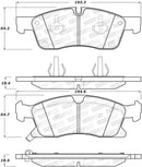 StopTech Street Brake Pads - Front-2