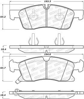 StopTech Street Brake Pads - Front - 0