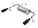 Borla 12-16 Jeep Wrangler 3.6AT/MT 4WD 2+4DR S/ SQ /RL/AC SR 2.5in, 2in Tip 3.5 sqx8 Black Chrome-1