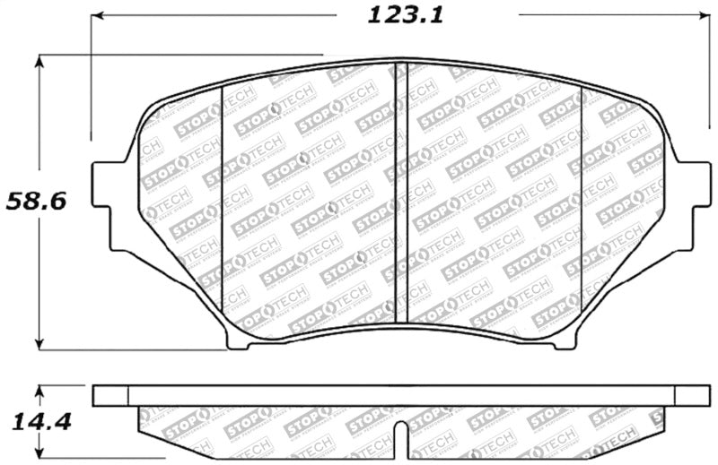 StopTech Performance 06-08 Mazda Miata MX-5 Front Brake Pads - 0