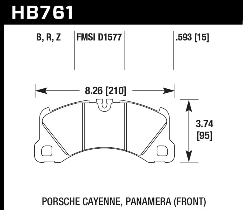 Hawk 10-13 Porsche Panamera / 15-17 Porsche Macan Turbo HPS 5.0 Front Brake Pads - 0