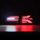 AlphaRex 17-22 Tesla Model 3 PRO-Series LED Tail Lights Jet Black w/Seq Sig-5