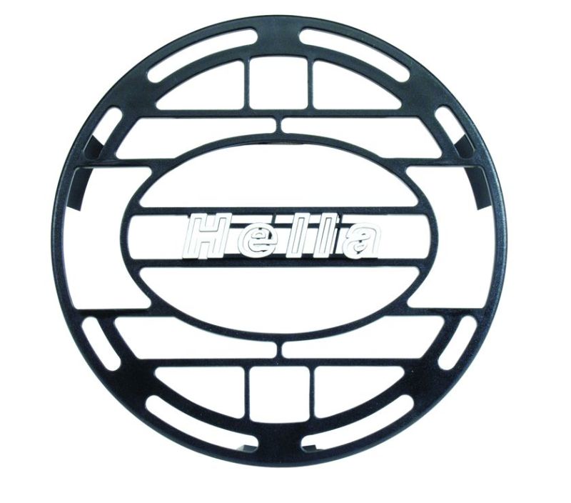 Hella Stone Shield Round Plastic Black Hella Logo Light Cover - 0