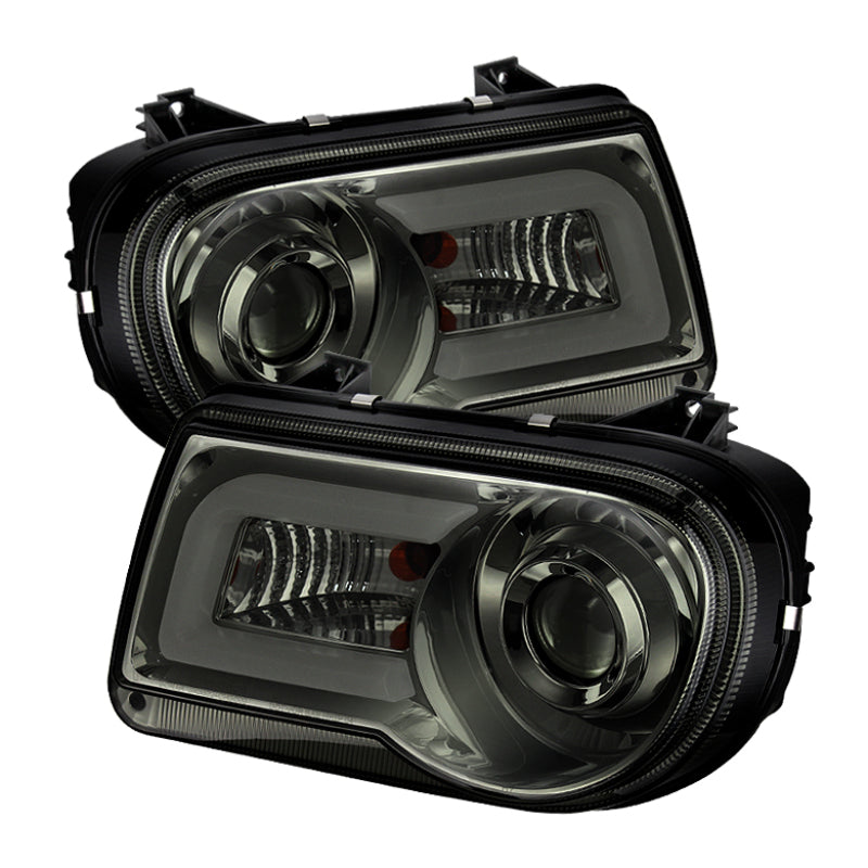 Spyder Chrysler 300C 05-10 Projector Headlights LED DRL Smoke High/Low H7 PRO-YD-C300C-DRL-SM - 0