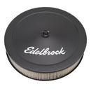 Edelbrock Air Cleaner Pro-Flo Series Round Steel Top Paper Element 14In Dia X 3 75In Dropped Base-2