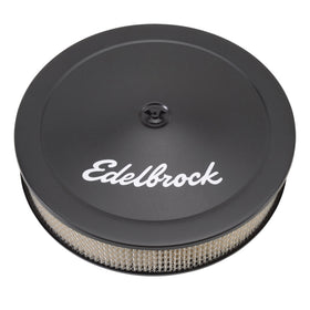 Edelbrock Air Cleaner Pro-Flo Series Round Steel Top Paper Element 14In Dia X 3 75In Dropped Base - 0