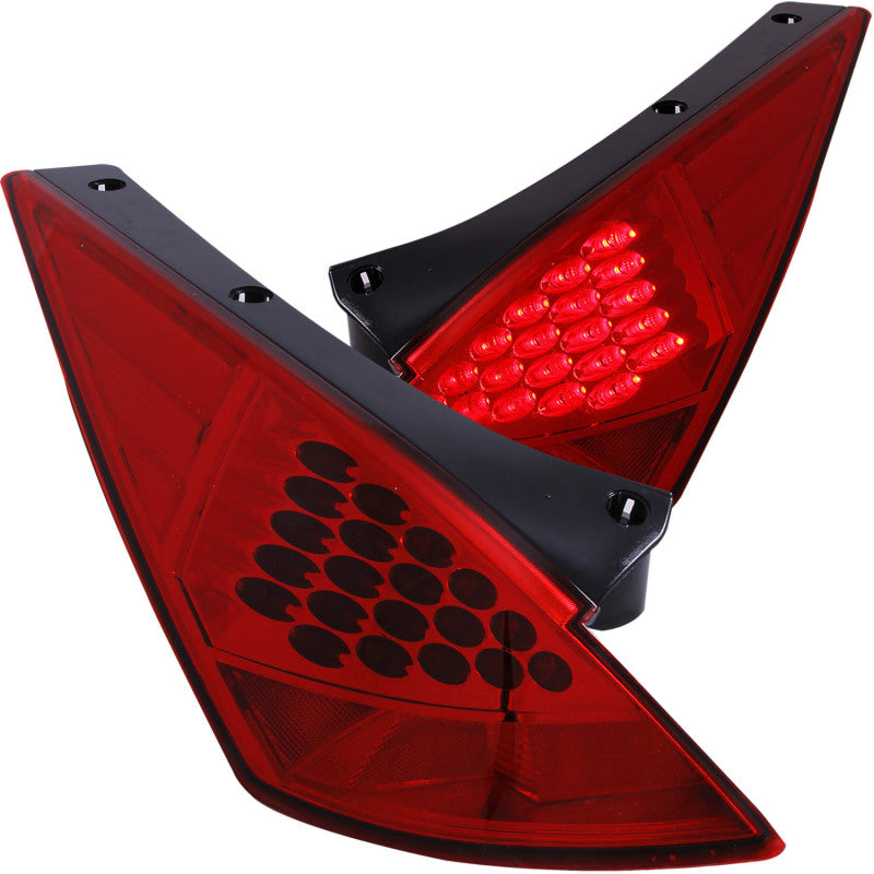 ANZO 2003-2005 Nissan 350Z LED Taillights Red - 0