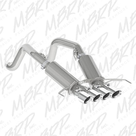 MBRP 14-19 Chevy Corvette V8 6.2L 3in T304 Dual Axle Back w/ 4in Quad Dual Wall Tips - 0