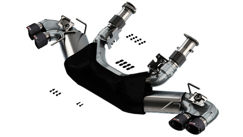 Borla 2020 Chevrolet Corvette C8 6.2L S-Type Exhaust System Dual Round Angle Cut Carbon Fiber Tips - 0