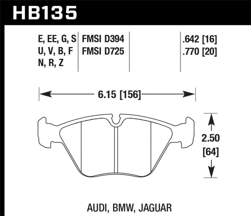 Hawk 95-02 BMW M3 Performance Ceramic Street Front Brake Pads - 0