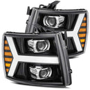 AlphaRex 07-13 Chevy 1500HD PRO-Series Proj Headlight Plank Style Gloss Blk w/Activ Light/Seq Signal-5