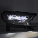 AlphaRex 19-21 Ford Ranger NOVA LED Proj Headlight Plnk Style Alpha Blk w/Activ Light/Seq Signal/DRL-7