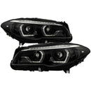 Spyder BMW 5 Series F10 11-13 Xenon/HID AFS Projector Headlights - Black PRO-YD-BMWF10HIDAFS-SEQ-BK-1