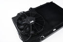 CSF 01-07 Mitsubishi Evo 7/8/9 Full-Slim Radiator w/12in Fan &amp; Shroud/-16AN - Black-5