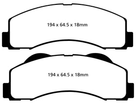 EBC 15+ Ford Expedition 3.5 Twin Turbo 2WD Greenstuff Front Brake Pads - 0