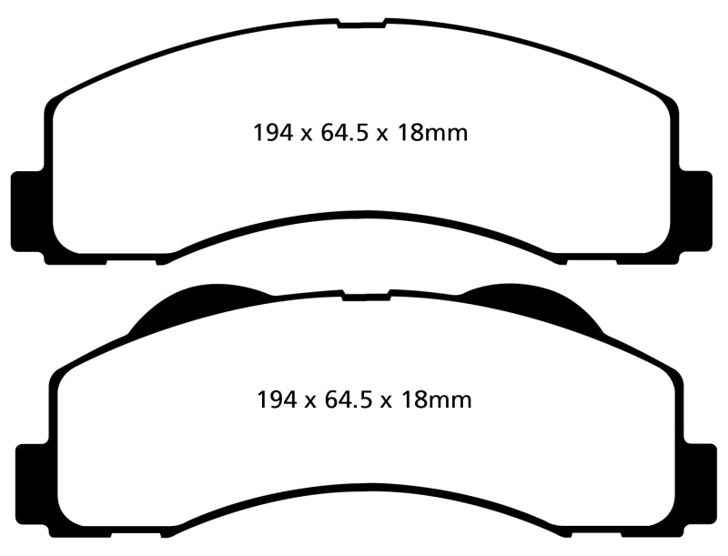 EBC 15+ Ford Expedition 3.5 Twin Turbo 2WD Greenstuff Front Brake Pads - 0