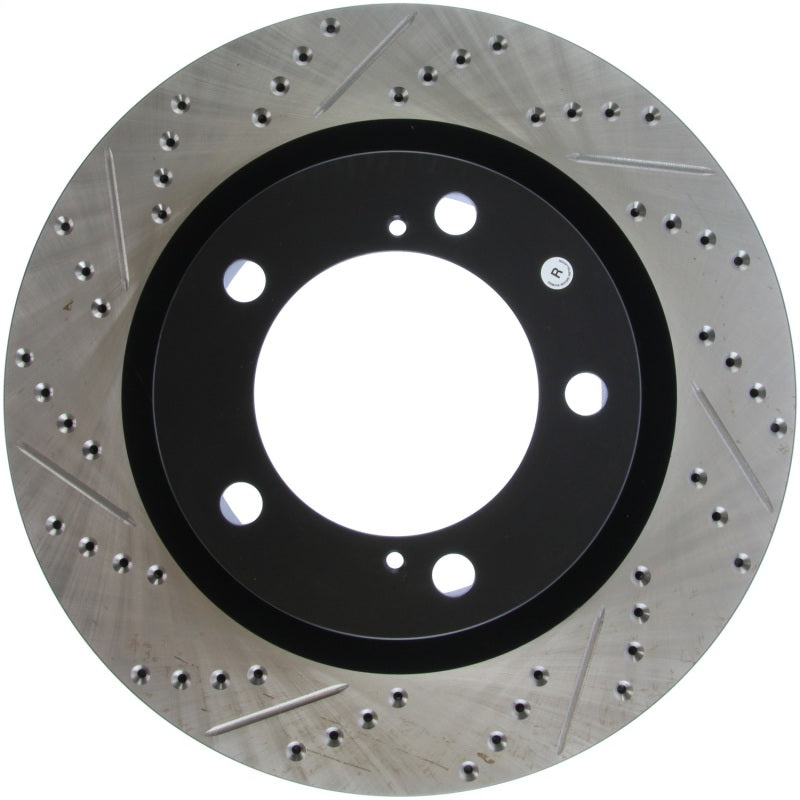 StopTech 07-09 Toyota Tundra / 08-09 Toyota Sequoia Front Right Slotted & Drilled Rotor - 0