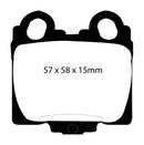 EBC 98-05 Lexus GS300 3.0 Redstuff Rear Brake Pads-5