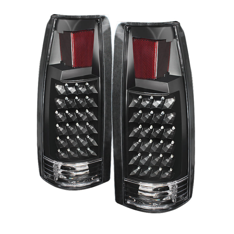 Xtune Yukon Denali 99-00 LED Tail Lights Black ALT-JH-CCK88-LED-BK - 0