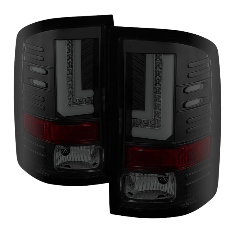 Spyder GMC Sierra 14-16 LED Tail Lights Black Smoke ALT-YD-GS14-LBLED-BSM - 0