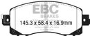 EBC 2022+ Subaru WRX 2.4T Greenstuff Front Brake Pads-1
