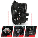 ANZO 11-16 Ford F-250/F-350/F-450 Projector Headlights w/ Plank Style Switchback Chrome w/Amber-11