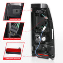 ANZO 2003-2006 Chevy Silverado 1500 LED Taillights Plank Style Black w/Clear Lens-7