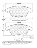 StopTech Performance 06-10 Audi A3 / 08-10 Audi TT / 06-09 VW GTI / 05-10 Jetta Front Brake Pads-2