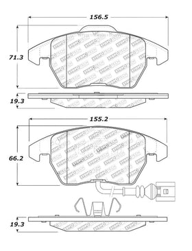 StopTech Performance 06-10 Audi A3 / 08-10 Audi TT / 06-09 VW GTI / 05-10 Jetta Front Brake Pads - 0