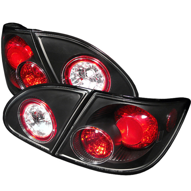 Spyder Toyota Corolla 03-08 Euro Style Tail Lights Black ALT-YD-TC03-BK - 0