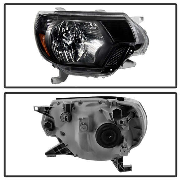 xTune Toyota Tacoma 2012-2015 OEM Style Headlights Black HD-JH-TTA12-AM-BK