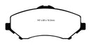 EBC 08-11 Chrysler Town & Country 3.3 Greenstuff Front Brake Pads-4