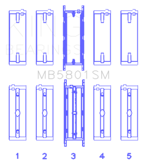 King Engine Bearings BMW S63 Crankshaft Main Bearing Set