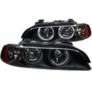 ANZO 1997-2001 BMW 5 Series Projector Headlights w/ Halo Black-1