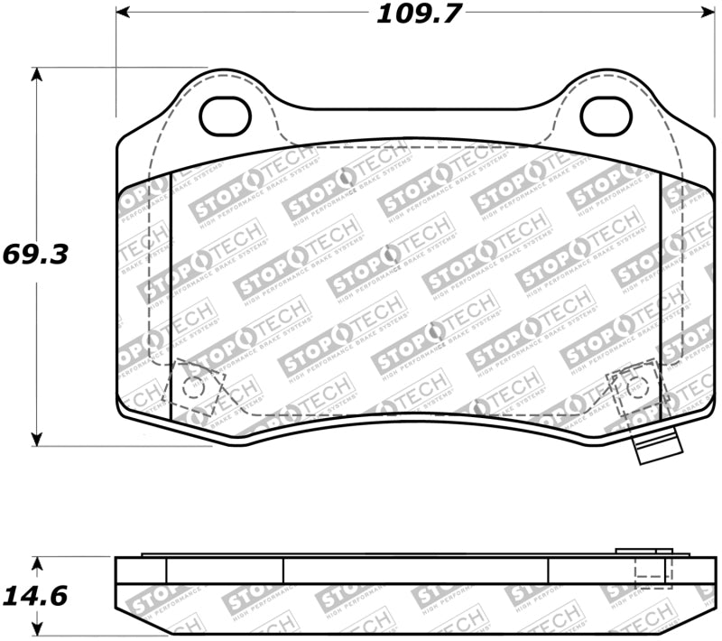 StopTech Performance 10+ Camaro Rear Brake Pads