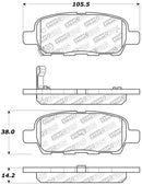 StopTech Performance 6/02-08 350z / 01-08 G35 Rear Brake Pads-2