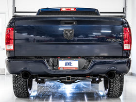 AWE Tuning 09-18 RAM 1500 5.7L (w/Cutouts) 0FG Dual Rear Exit Cat-Back Exhaust - Diamond Black Tips - 0