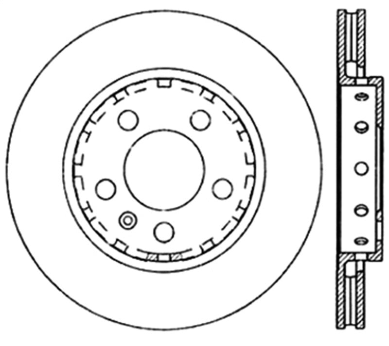 StopTech Slotted & Drilled Sport Brake Rotor - 0