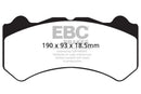 EBC 08-11 Nissan GT-R (R35) 3.8 Twin Turbo (Cast Iron Rotors) Yellowstuff Front Brake Pads-4