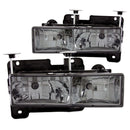 ANZO 1988-1998 Chevrolet C1500 Crystal Headlights w/ Smoke Lens-2