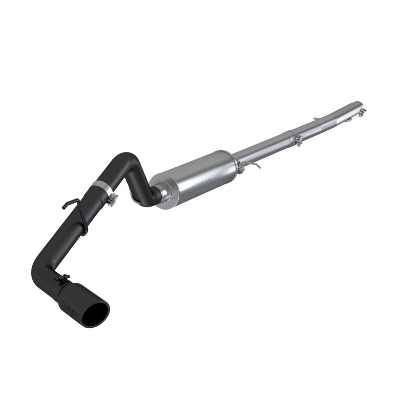 MBRP 2019 Ford Ranger Ecoboost 2.3L 4in OD Tip Single Side Exit 3in Black Coated Cat Back - 0