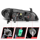 ANZO 2000-2004 Infiniti I30 Projector Headlights w/ Halo Black-9