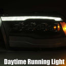 AlphaRex 09-18 Dodge Ram 1500HD NOVA LED Projector Headlights Plank Style Design Alpha Black w/DRL-3