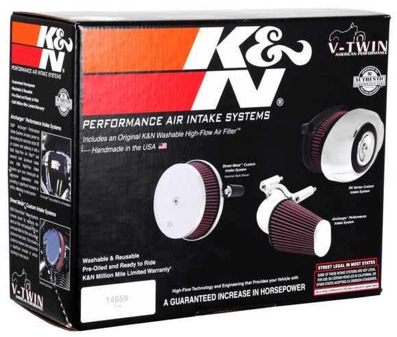 K&N Oval Red 9in Intake System for Harley-Davidson