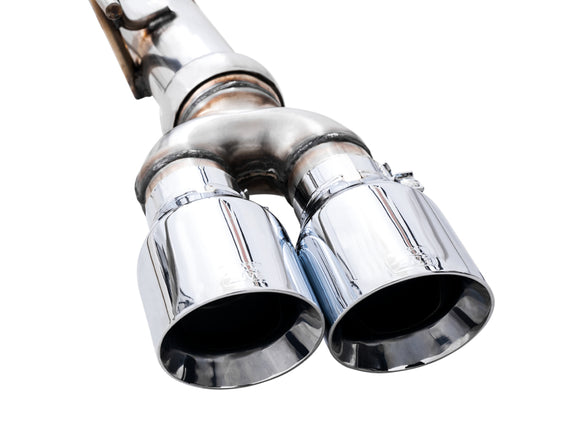 AWE Tuning 4th Gen GM 1500 6.2L 0FG Cat-Back Split Rear Exit (w/ Bumper Cutouts) - Quad Chrome Tips