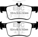 EBC 2016+ Honda Civic Coupe 1.5L Turbo Greenstuff Rear Brake Pads-2