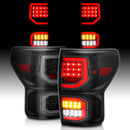 ANZO 2007-2013 Toyota Tundra LED Taillights Plank Style Black w/Smoke Lens-4