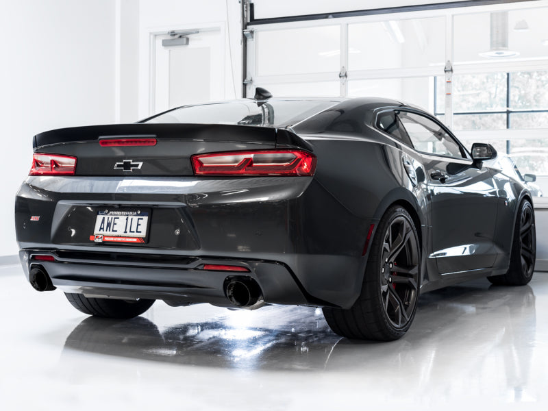 AWE Tuning 16-19 Chevrolet Camaro SS Axle-back Exhaust - Track Edition (Diamond Black Tips) - 0